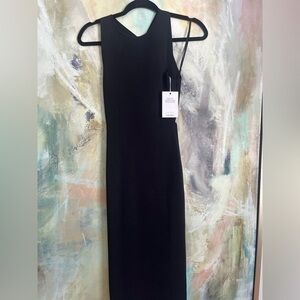 NWT & Other Stories Long Black Bodycon Dress w Open Back